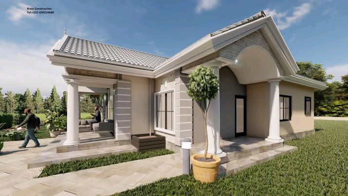 Rendu 3D Villa plain-pied Brain Construction