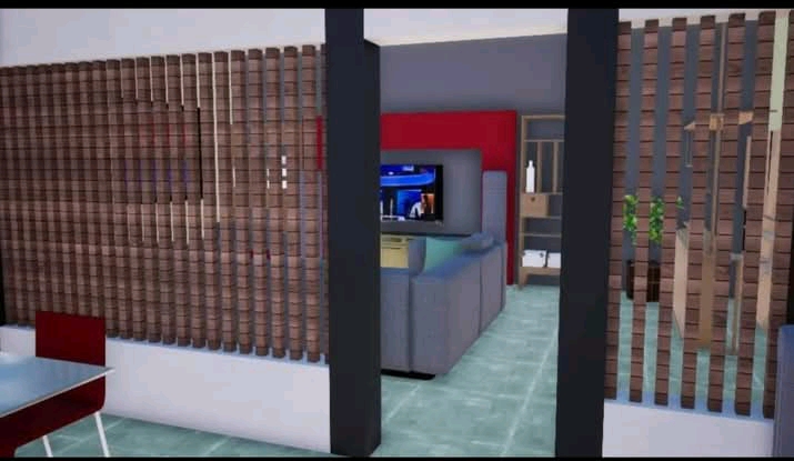 Rendu 3D salon moderne